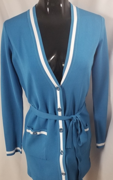 Doncaster Vivid Blue Cardigan - Picture 8 of 8